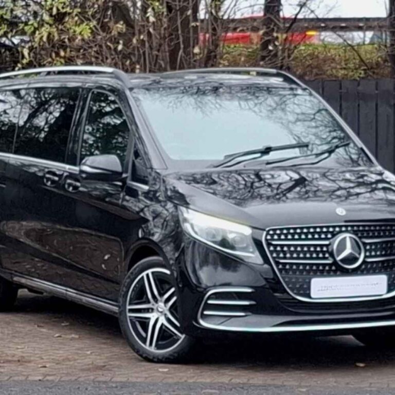 Executive Mercedes V-Class chauffeur transfer Glasgow Airport