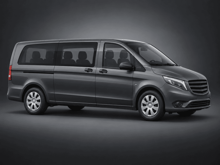 Black 8 seater airport group transfer vehicle