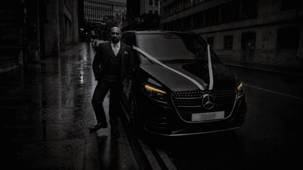 Premium chauffeur and V-Class transport option by arrangement