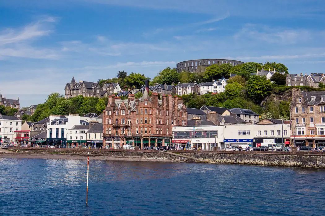 Oban harbour on Scotland's west coast