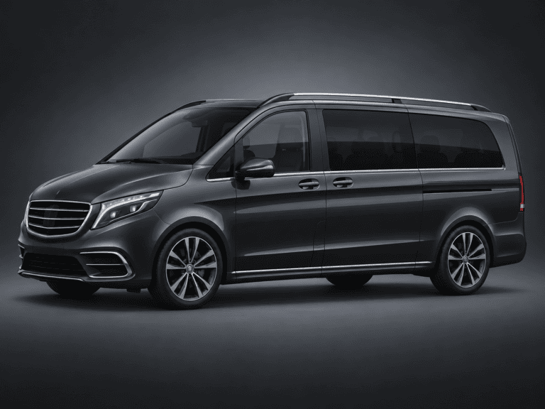 Black Mercedes V-Class executive vehicle