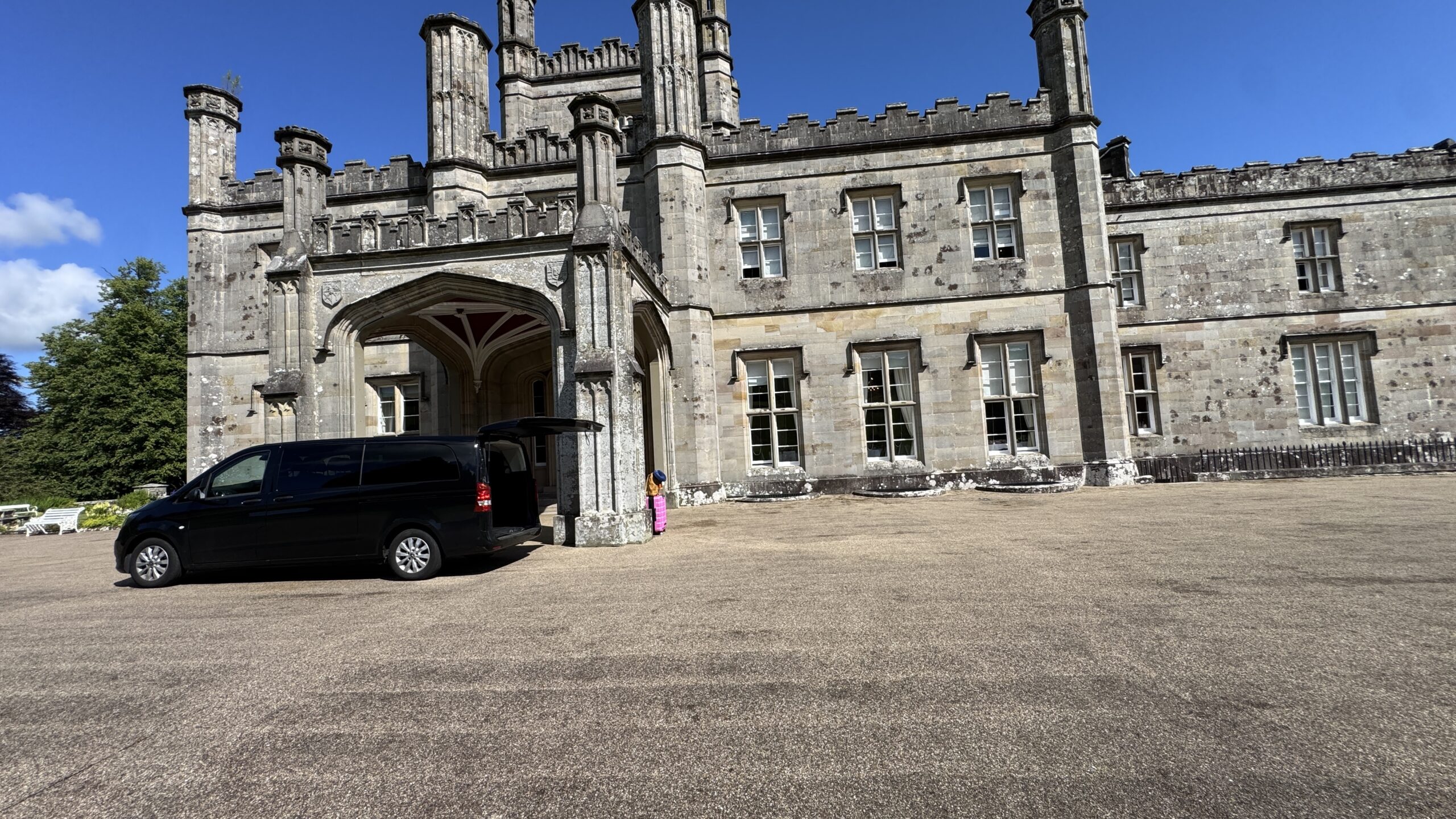 Private hire vehicle travelling in Ayrshire